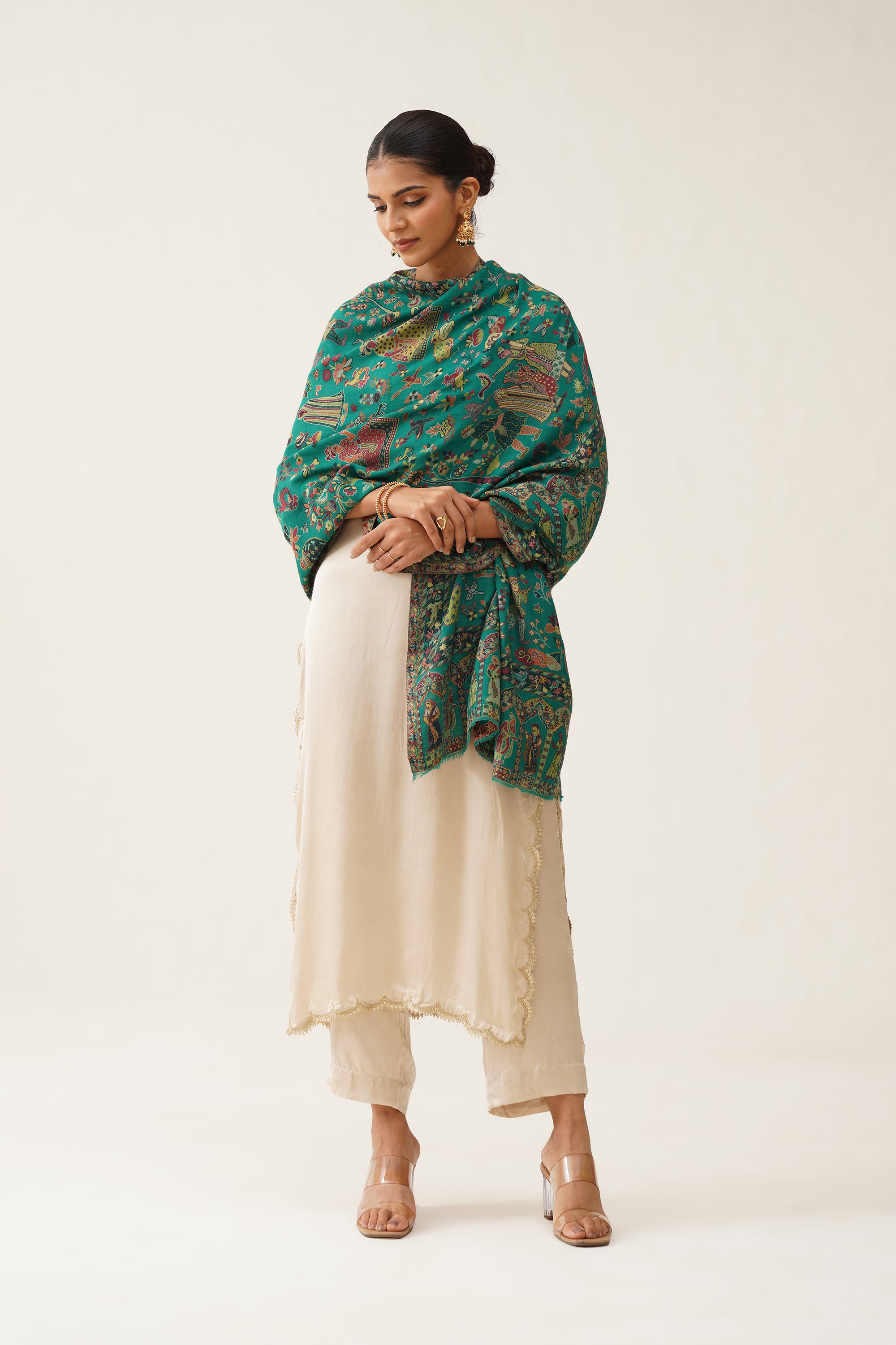 Green Kaani Women Shawl